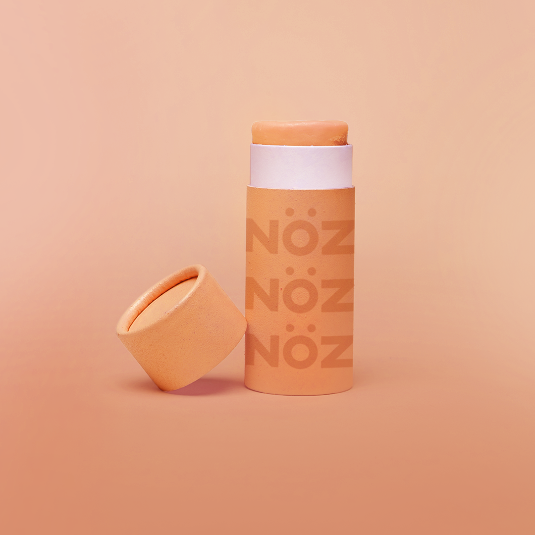  Front view of “Sherbert Orange” NOZ Reef safe and Earth-friendly sunscreen cream 